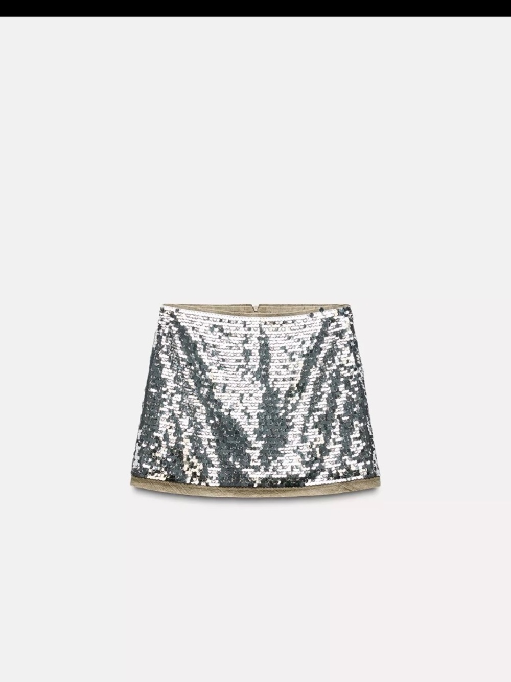 Zara silver sequin mini skirt Size XS